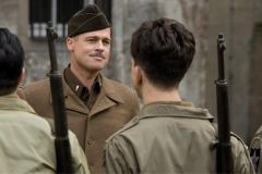 Quentin Tarantino drehte mit Brad Pitt (Mitte) in Babelsberg seinen bisher erfolgreichsten Film "Inglourious Basterds".