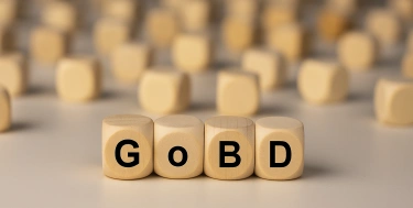 Holzwürfel die das Wort GoBD bilden
