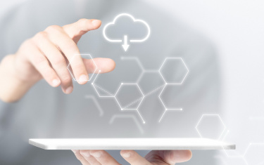 Cloud-System Tablet Hintergrund